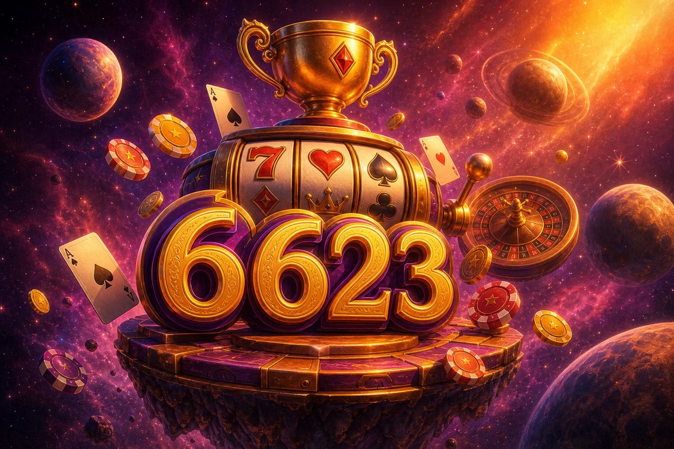 Ảnh bìa tổng quan các trò chơi tại 6623 với ba biểu tượng Fortune Tiger, Mahjong Ways 2 và Fortune Dragon